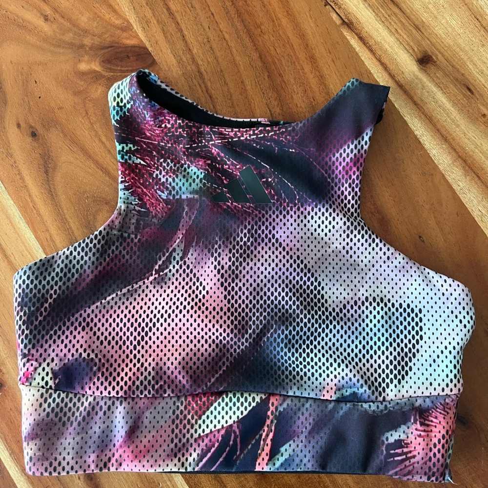Multicolor Adidas workout top XS